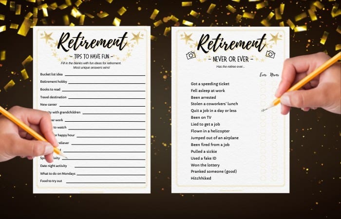 30 Fun Retirement Party Games FREE Downloads Retirement Tips And 