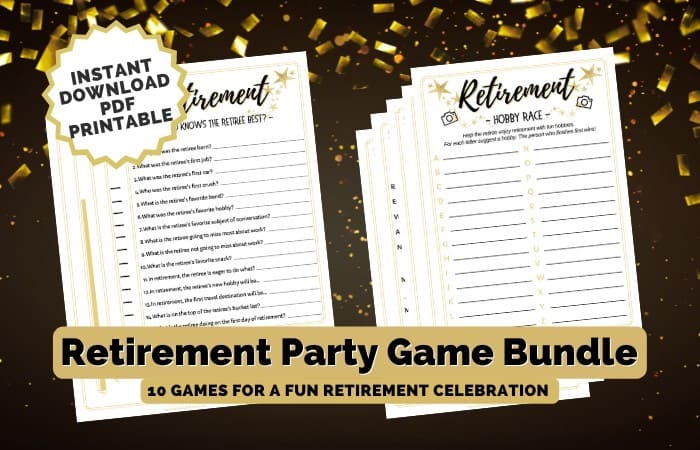 30 Fun Retirement Party Games (+ FREE Downloads!) – Retirement Tips and  Tricks
